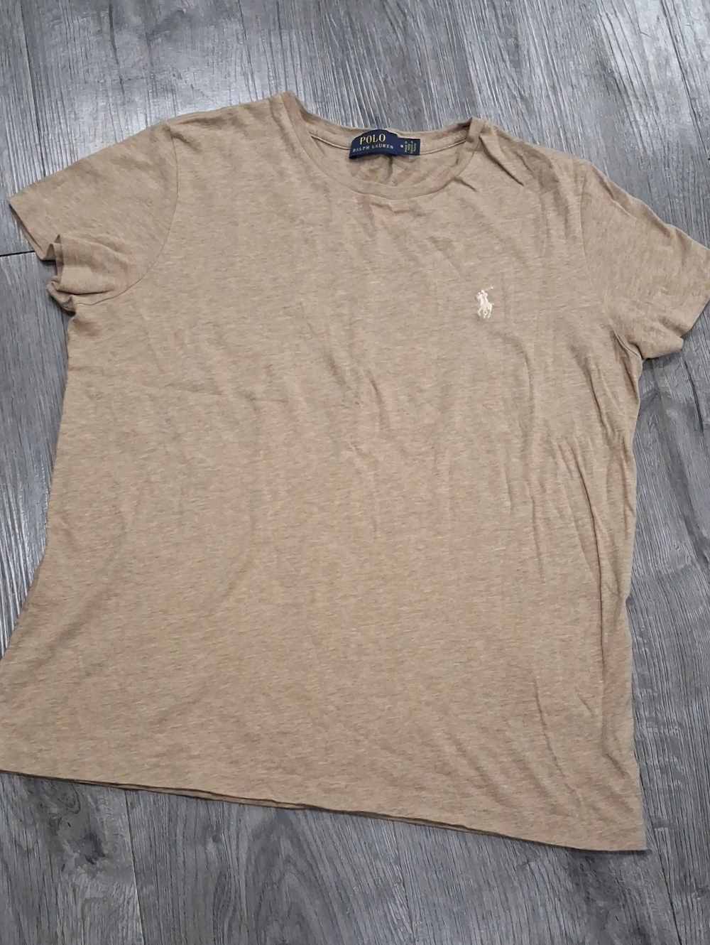 Polo by Ralph Lauren Men's Beige/Tan Short Sleeve Crew Tee